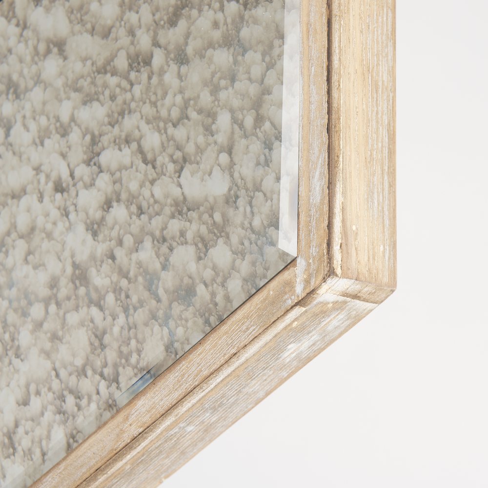Cheveronna 36x12 Light Brown Wood Frame Mirror. Picture 2