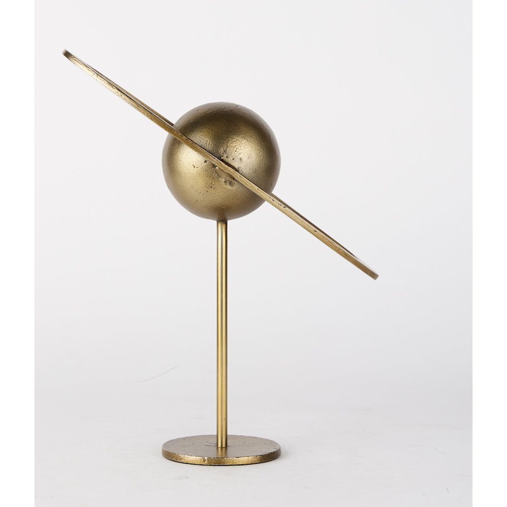 Atlas 15.0L x 7.0W x 16.0H Gold Metal Solar System Ornament. Picture 3
