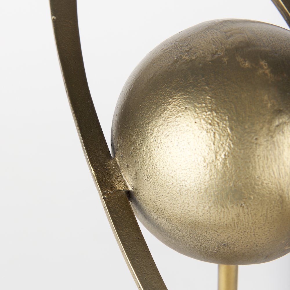 Atlas 15.0L x 7.0W x 16.0H Gold Metal Solar System Ornament. Picture 6