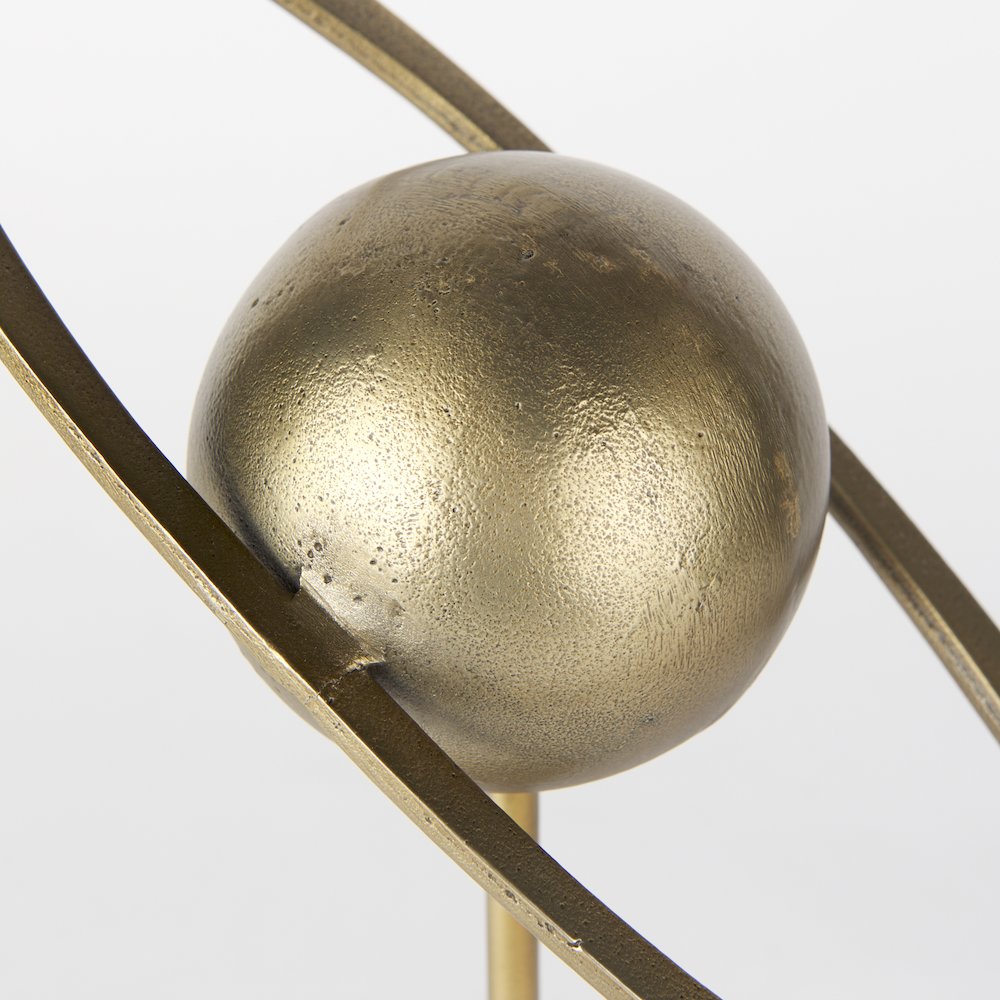 Atlas 15.0L x 7.0W x 16.0H Gold Metal Solar System Ornament. Picture 7
