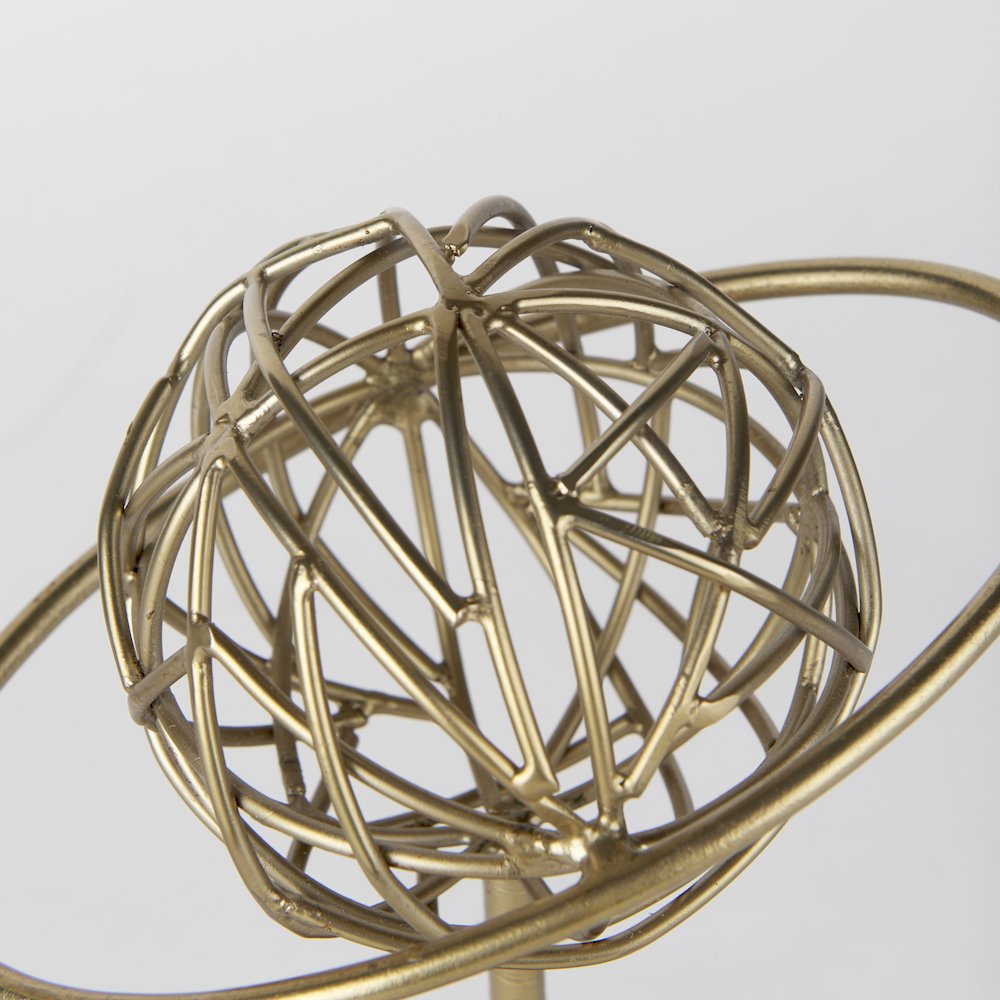 Atlas 10.0L x 8.0W x 12.0H Gold Metal Solar System Ornament. Picture 6