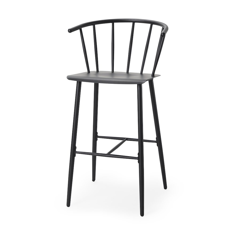 Colin Black Metal Bar Stool. Picture 1