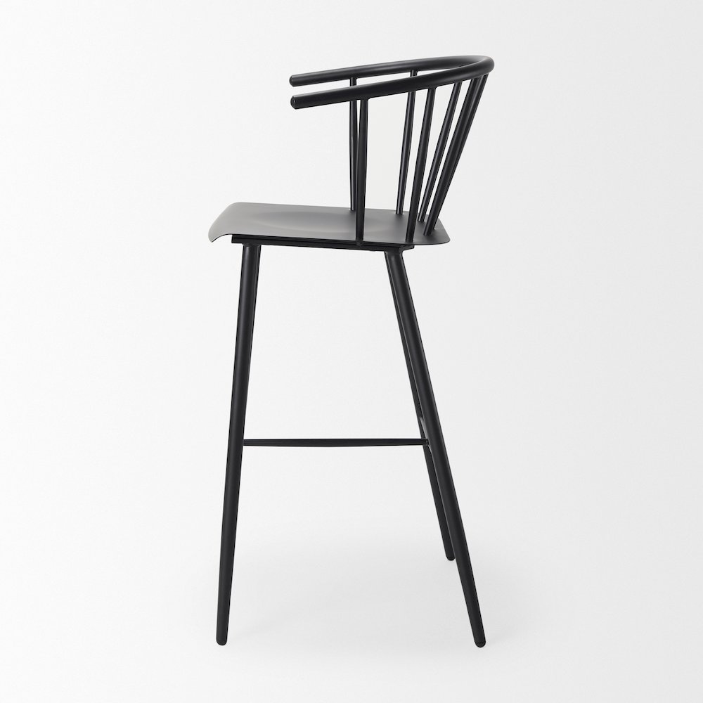 Colin Black Metal Bar Stool. Picture 2