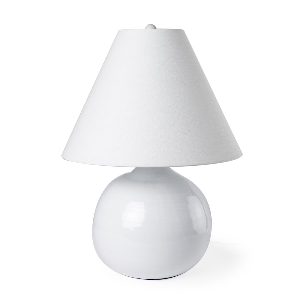 Mehdi White Ceramic Table Lamp. Picture 1