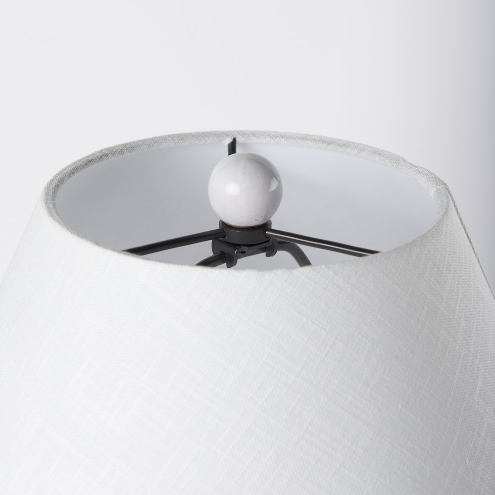 Mehdi White Ceramic Table Lamp. Picture 3
