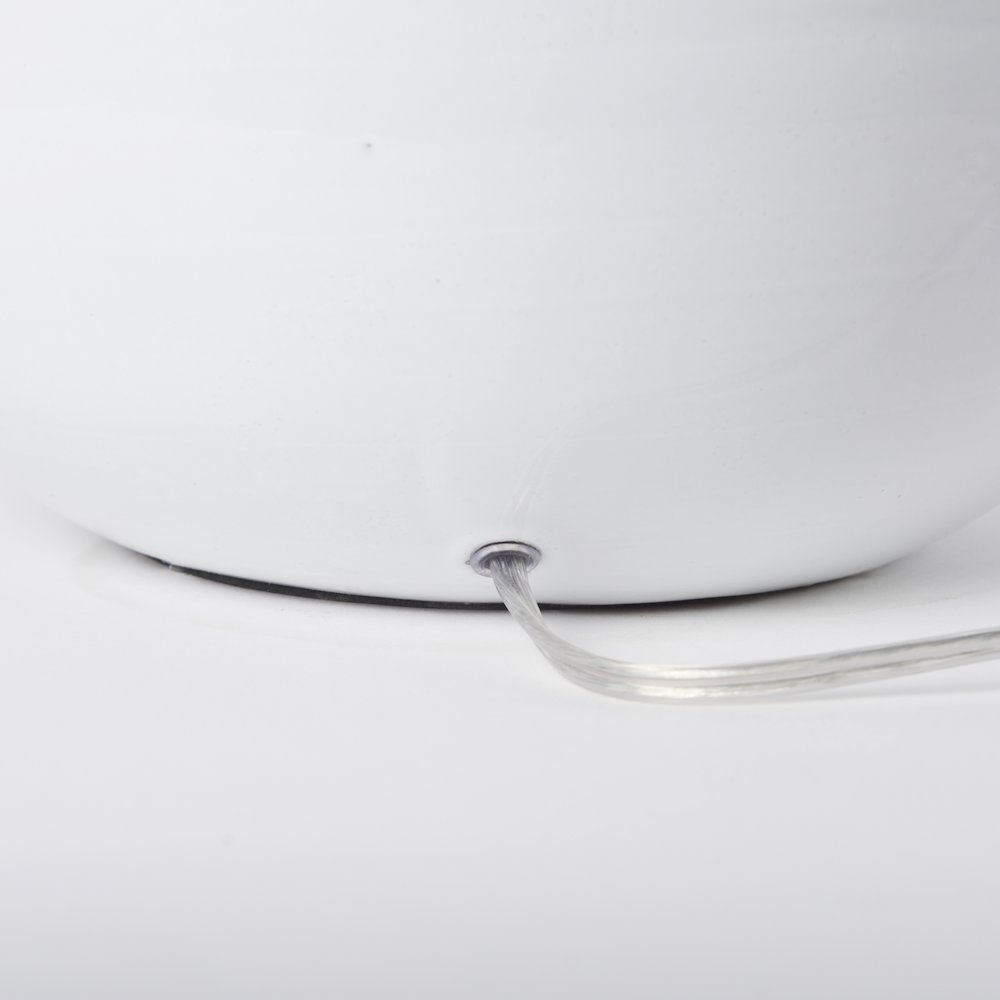 Mehdi White Ceramic Table Lamp. Picture 7