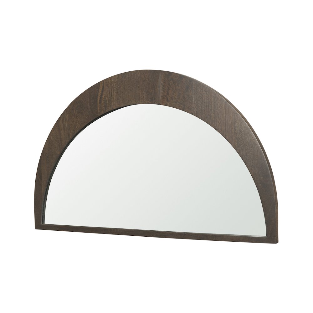 Celeste Dark Brown Wood Small Mirror. Picture 1