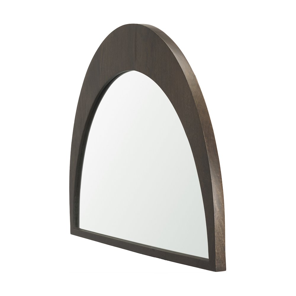 Celeste Dark Brown Wood Small Mirror. Picture 2