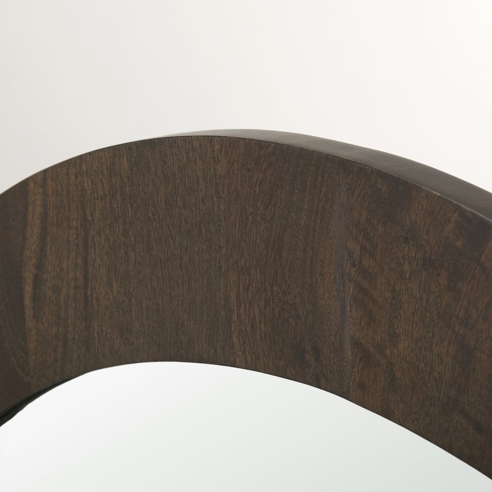 Celeste Dark Brown Wood Small Mirror. Picture 4