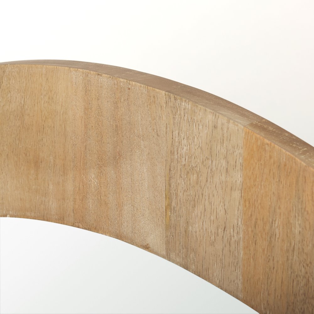 Celeste Light Brown Wood Small Mirror. Picture 4