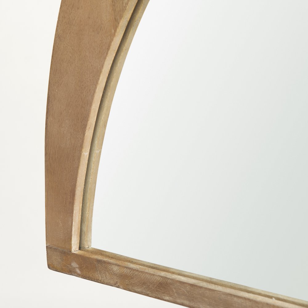 Celeste Light Brown Wood Small Mirror. Picture 5