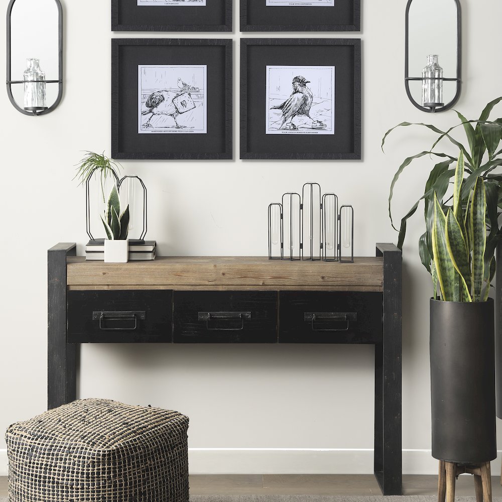 Aria 4.5L x 3.9W x 11.0H Metal and Glass Holder Object. Picture 9