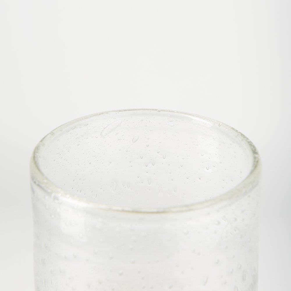 Adriatic I Small Brushed Gold Metal Glass Vase. Picture 3