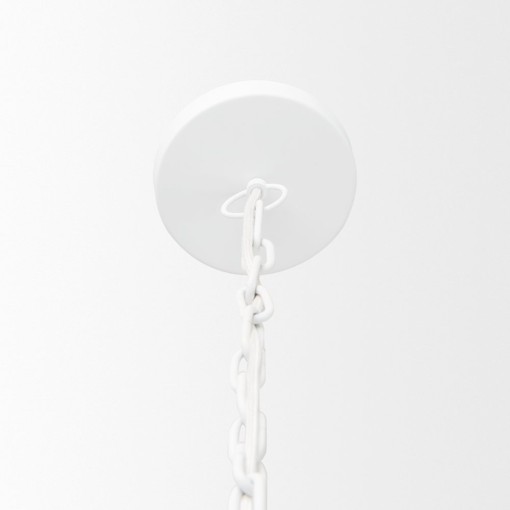 Juniper 36" Round White Dome Pendant Light. Picture 3