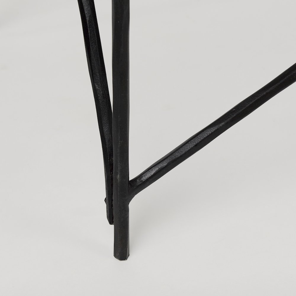 Lorlei Marble Top w/ Black Iron Base Console Table. Picture 6