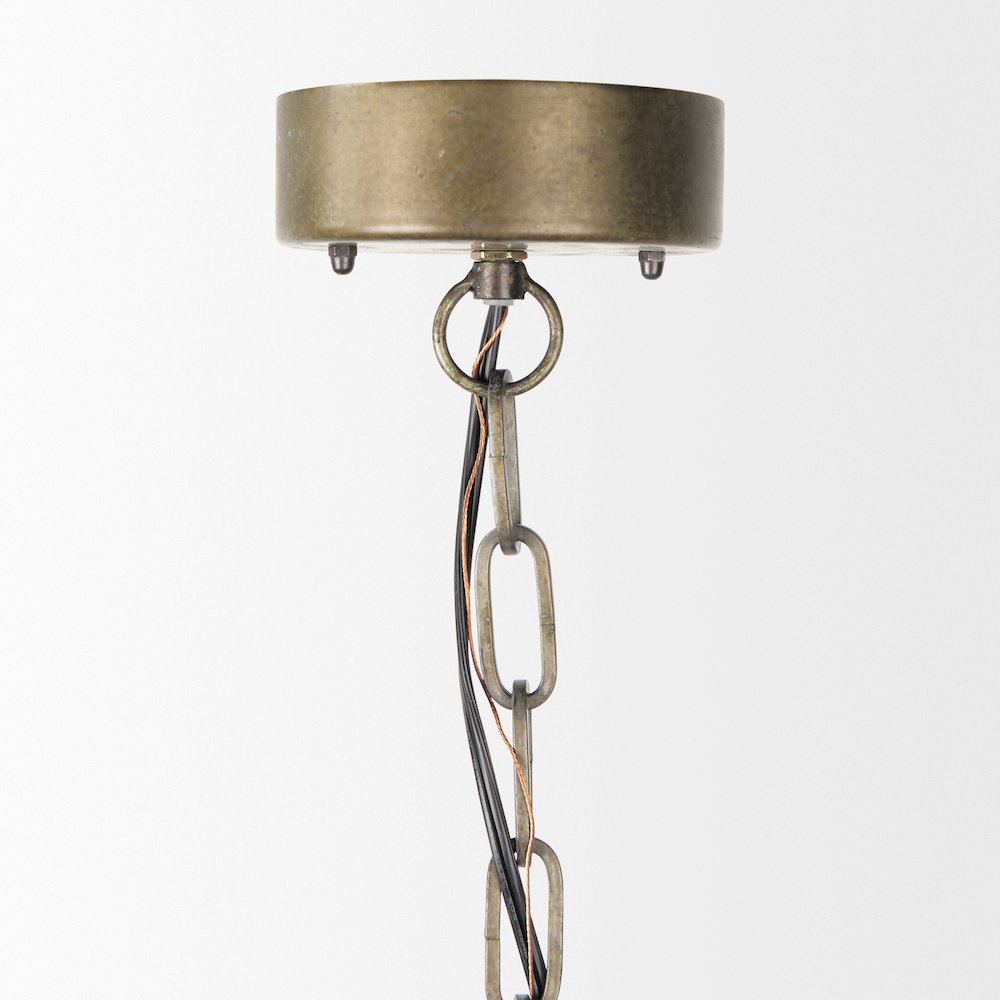 Kiley Warm Wood Basket Lantern Pendant Light. Picture 2