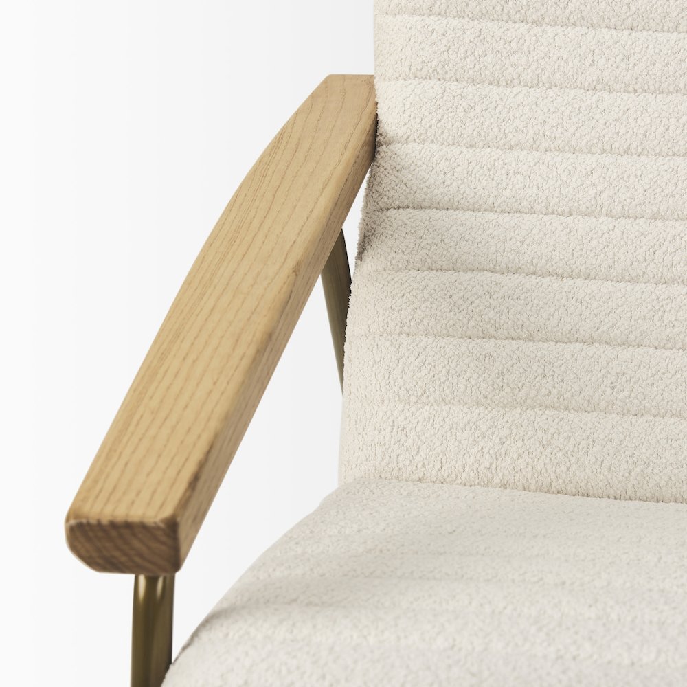 Grosjean Cream Boucle Accent Chair. Picture 7