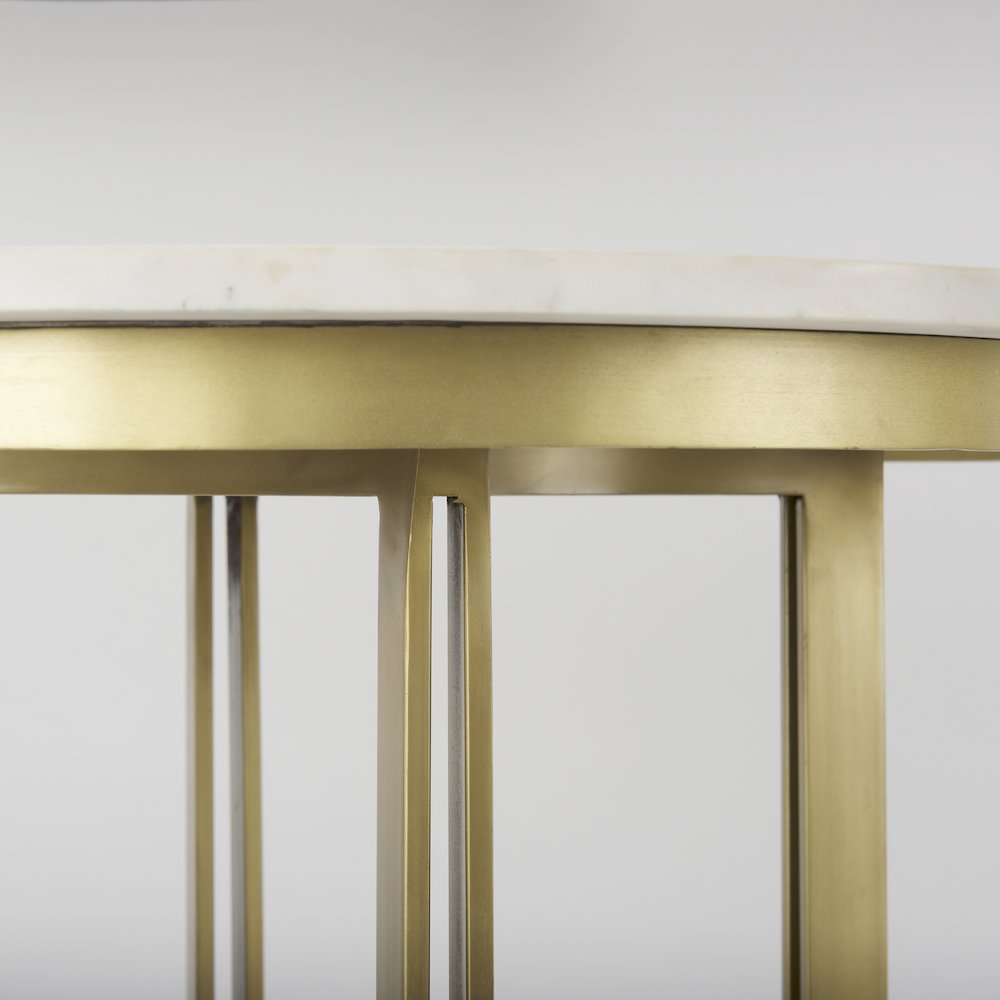Tanner Marble & Gold Metal Bistro Table. Picture 7
