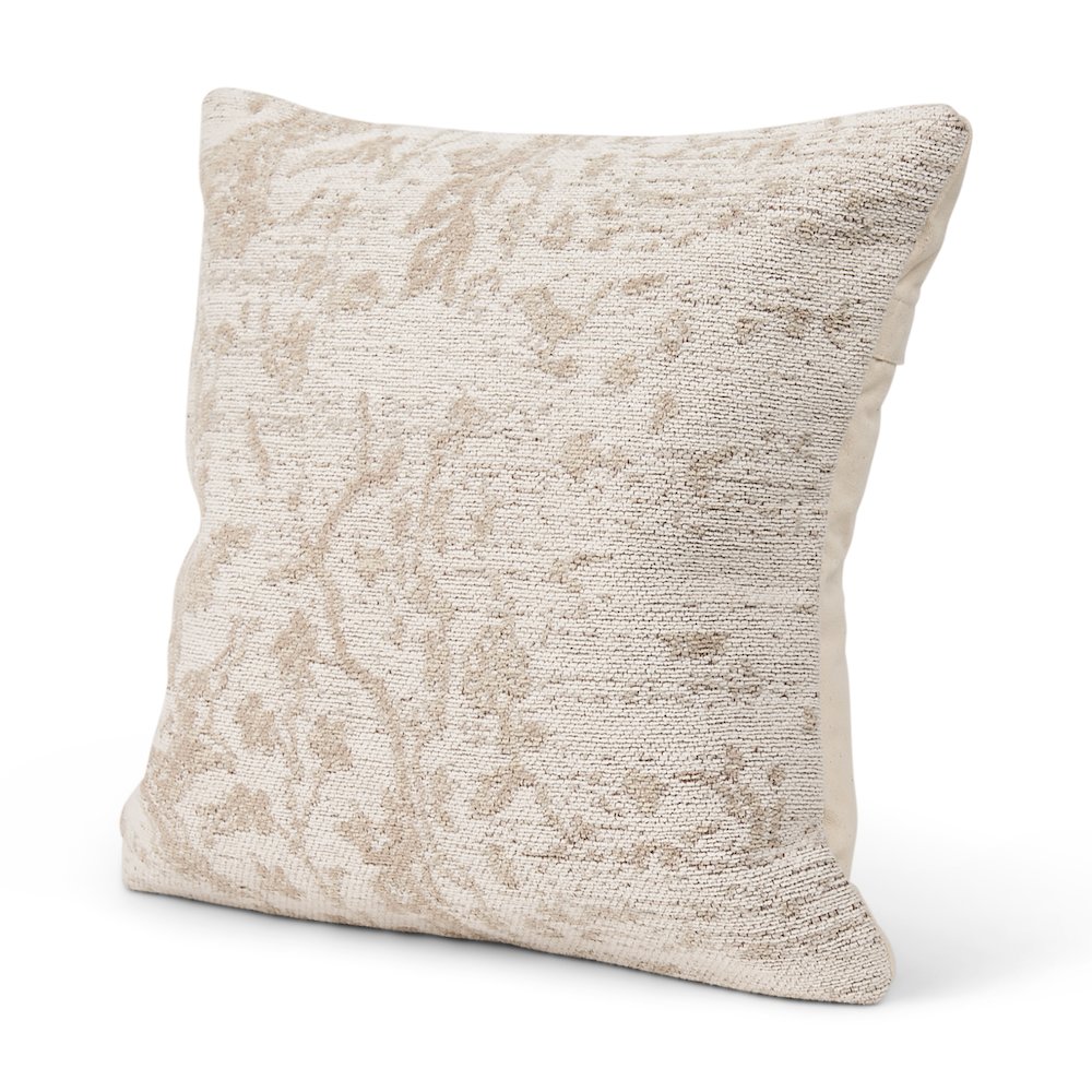 Khloe Cream Square Pillow Cover. Picture 1