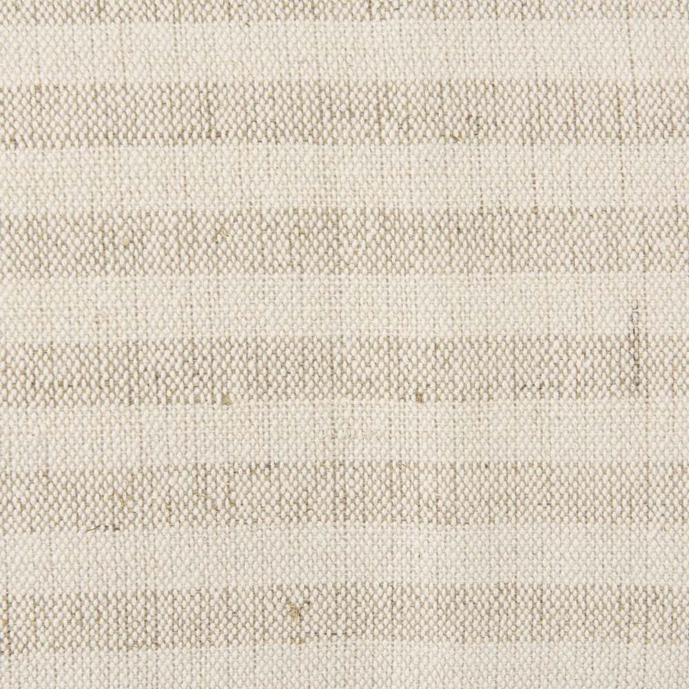 Jace Cream w/ Beige Stripe Linen-Cotton Square Decorative Pillow Cover. Picture 6