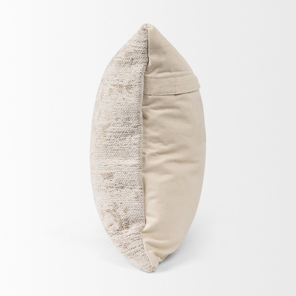 Khloe Cream Square Pillow Cover. Picture 3