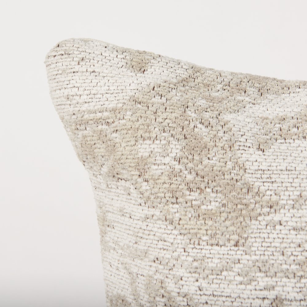 Khloe Cream Square Pillow Cover. Picture 5