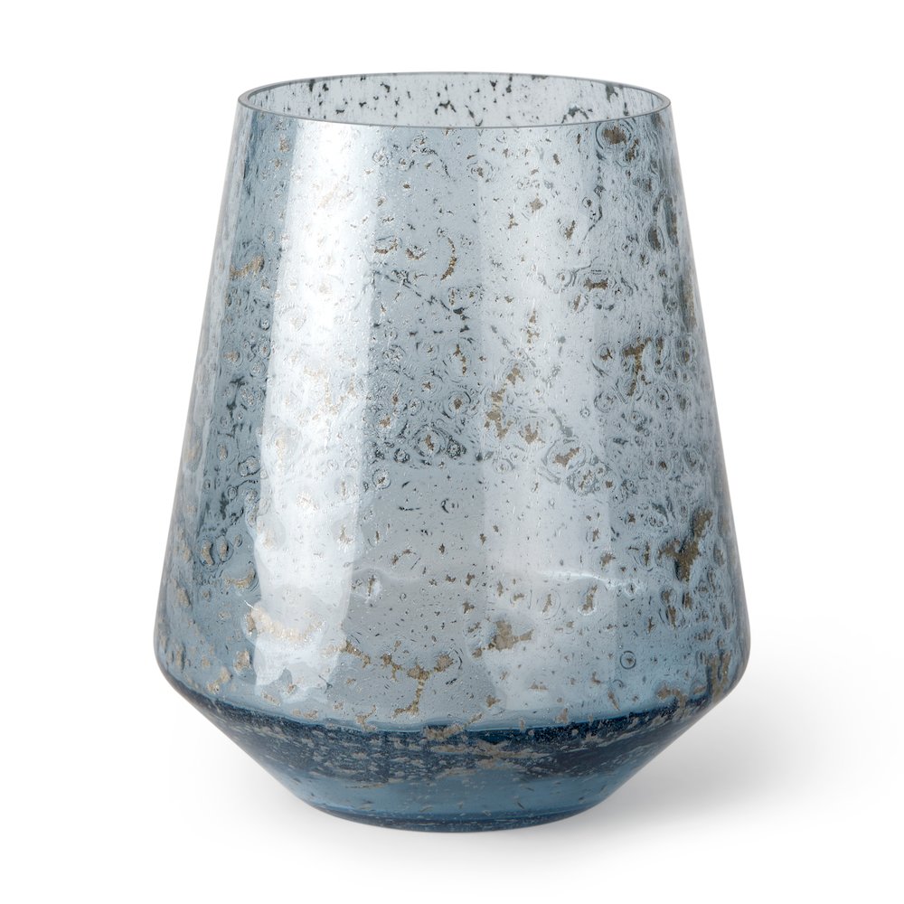 Robyn Tall Blue Glass Vase. Picture 1