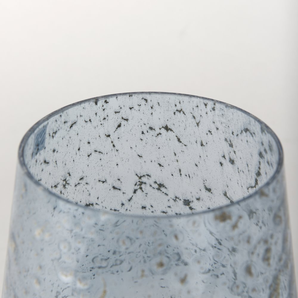 Robyn Tall Blue Glass Vase. Picture 5
