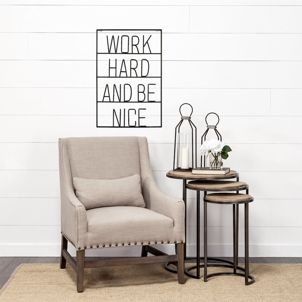 Work Hard and Be Nice Sign. Picture 4