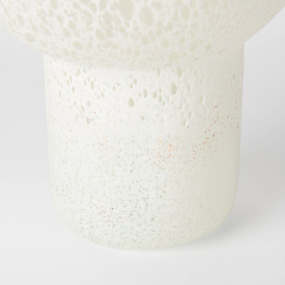 Heket Tall White Glass Vase. Picture 7