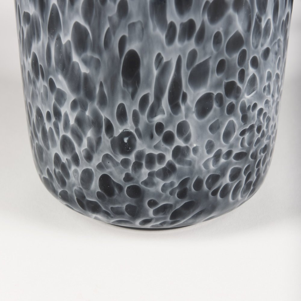 Masai Medium Black Mottled Glass Vase. Picture 7