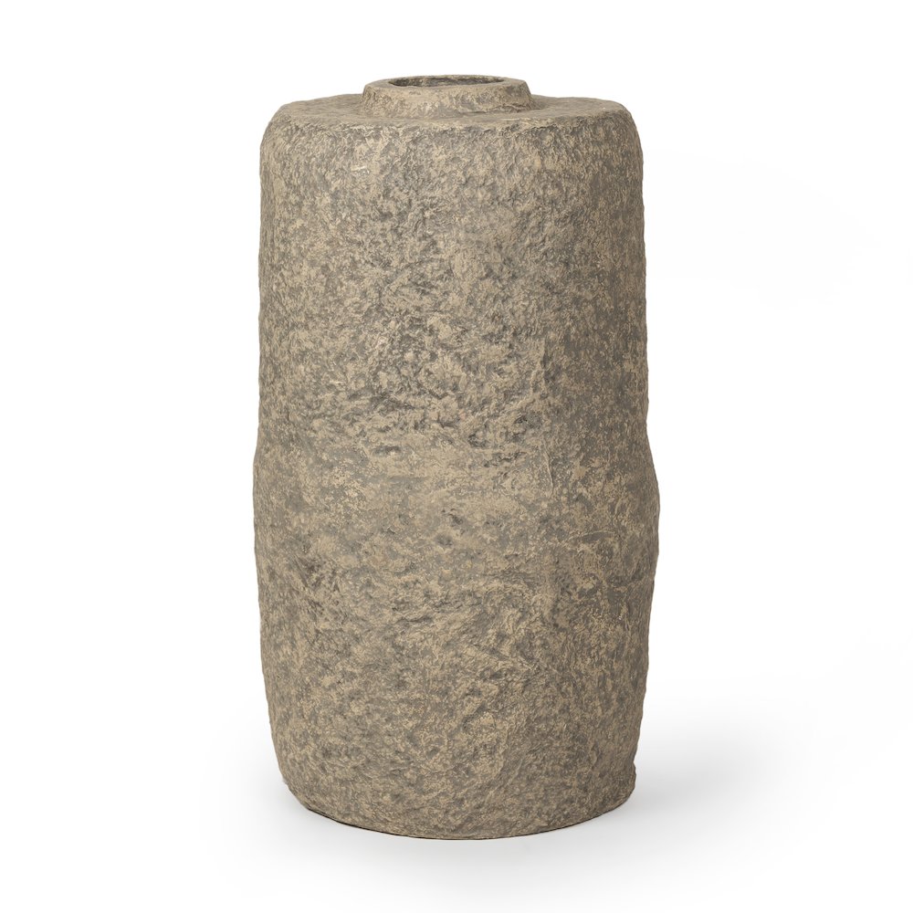 Rama Large Gray Paper Mache Floor Vase. Picture 1