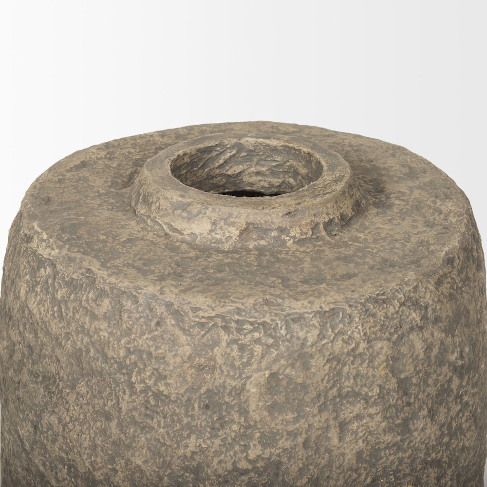 Rama Large Gray Paper Mache Floor Vase. Picture 2