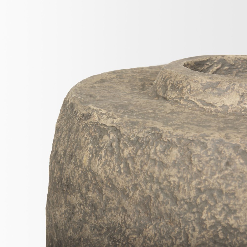 Rama Large Gray Paper Mache Floor Vase. Picture 3