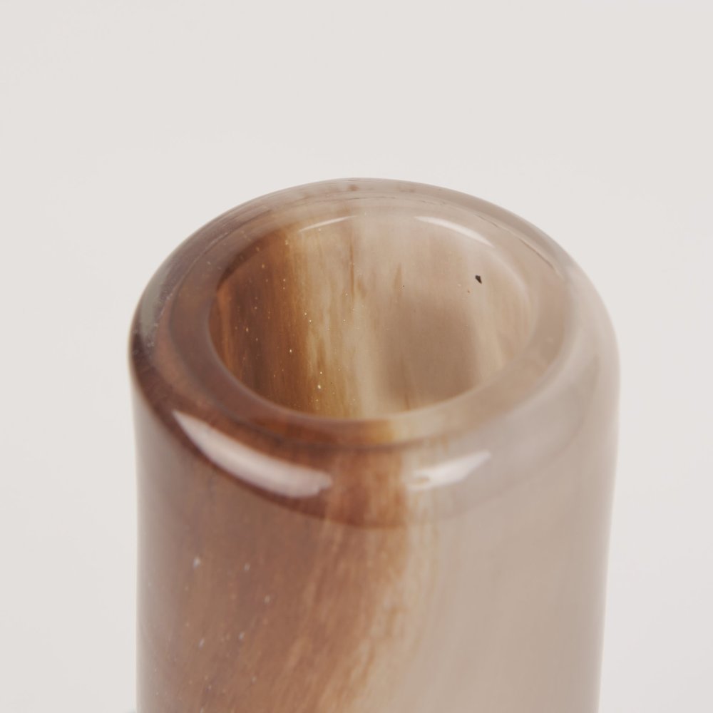 Marans Short Amber Multi-Color Glass Vase. Picture 5