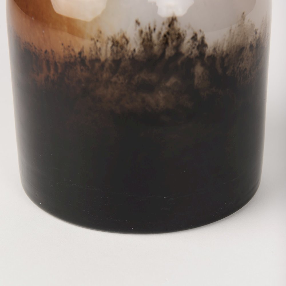 Marans Short Amber Multi-Color Glass Vase. Picture 8