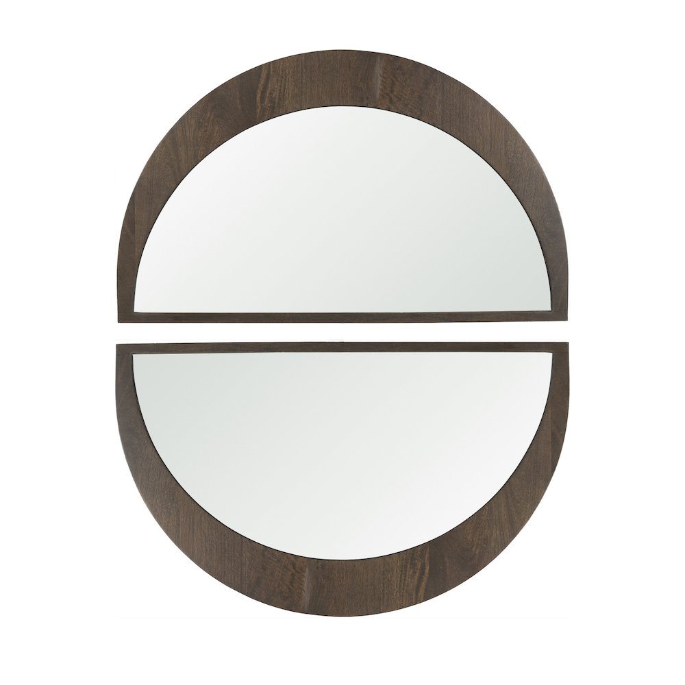 Celeste Dark Brown Wood Small Mirror. Picture 8