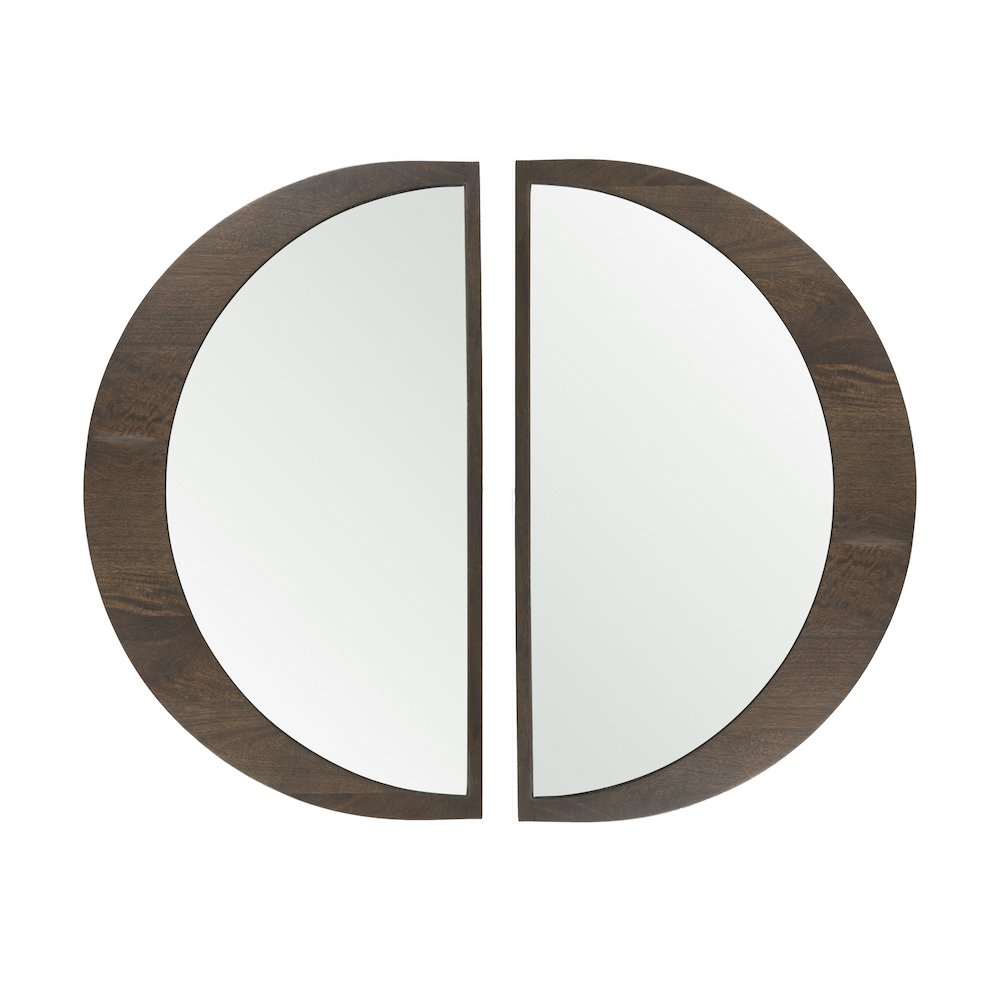 Celeste Dark Brown Wood Small Mirror. Picture 9