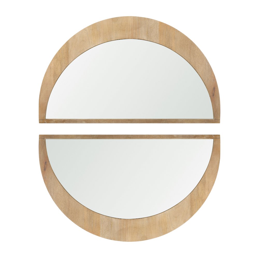 Celeste Light Brown Wood Small Mirror. Picture 8
