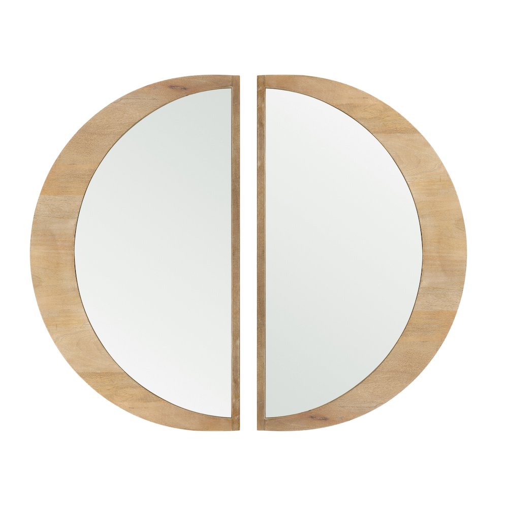 Celeste Light Brown Wood Small Mirror. Picture 9