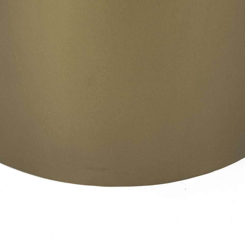 Eclipse Gold Metal Drum Base w/ Dark Brown Wood Top End/Side Table. Picture 7