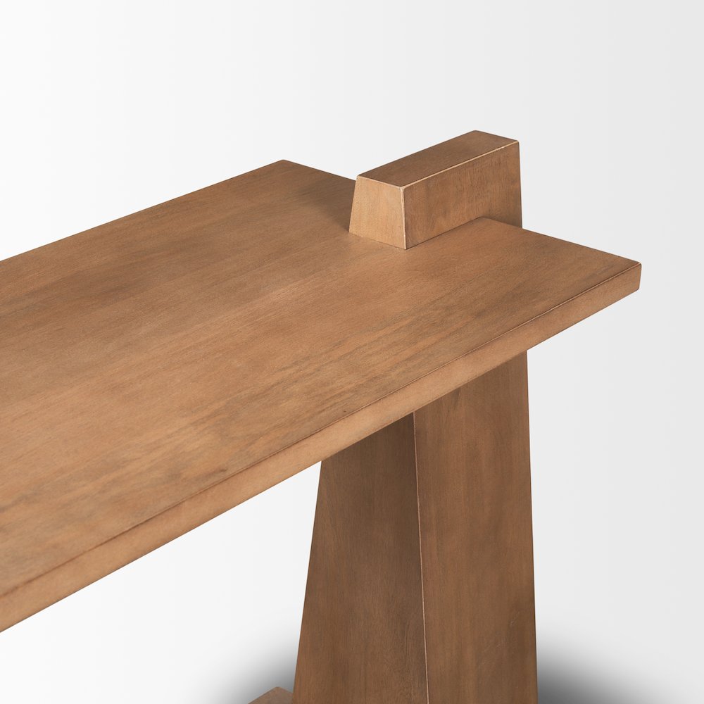 Eula Medium Brown Wood Console Table. Picture 4