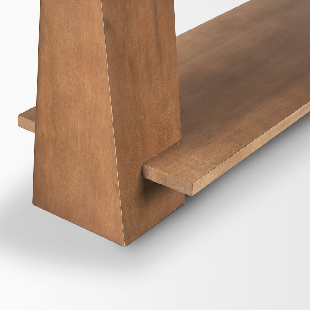 Eula Medium Brown Wood Console Table. Picture 6