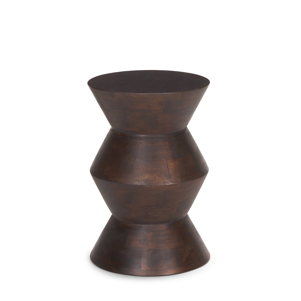 Odessa Dark Brown Wood Accent Table. Picture 1