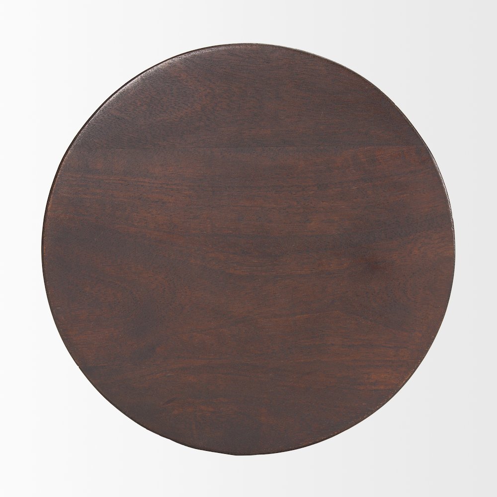 Odessa Dark Brown Wood Accent Table. Picture 4