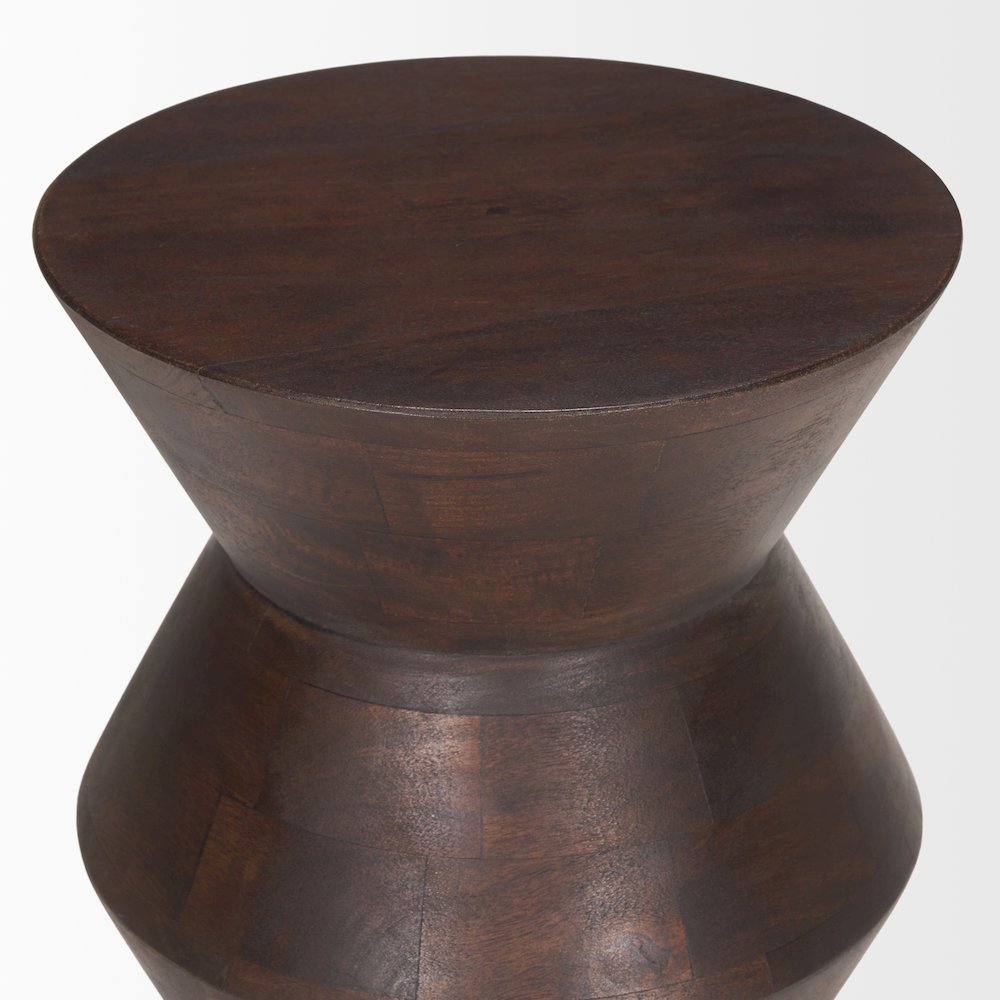 Odessa Dark Brown Wood Accent Table. Picture 5