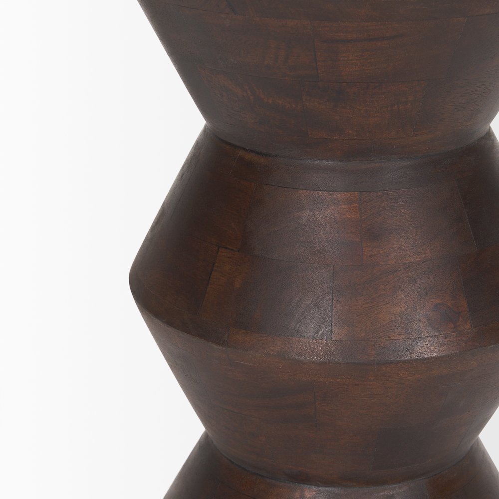 Odessa Dark Brown Wood Accent Table. Picture 6