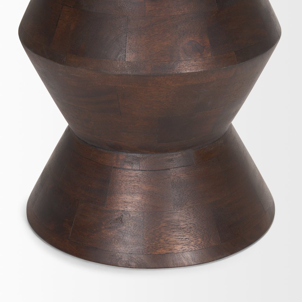 Odessa Dark Brown Wood Accent Table. Picture 7