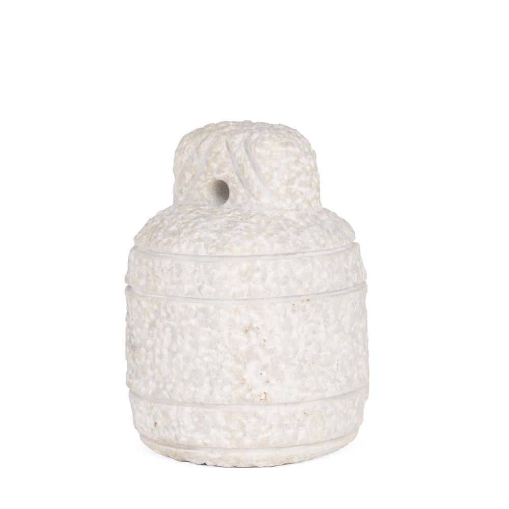 Irina Small White Marble Door Stopper. Picture 1
