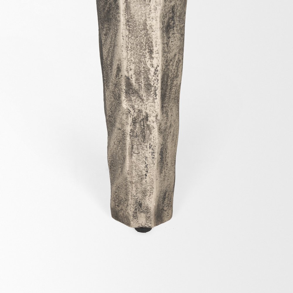 Randy Silver Nickel Cast Aluminum Metal Coffee Table. Picture 5